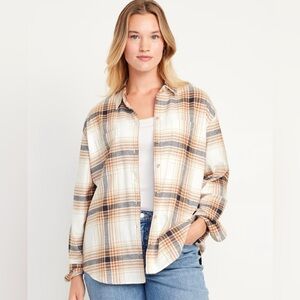 New Old Navy boyfriend flannel shirt button down women’s 2X